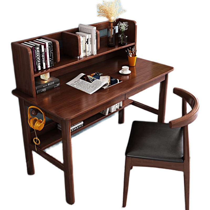Escritorio de madera maciza estantería combinación moderna minimalista escritorio del hogar Escritorio de almacenamiento Escritorio de estudio del estudiante Escritorio de escritura