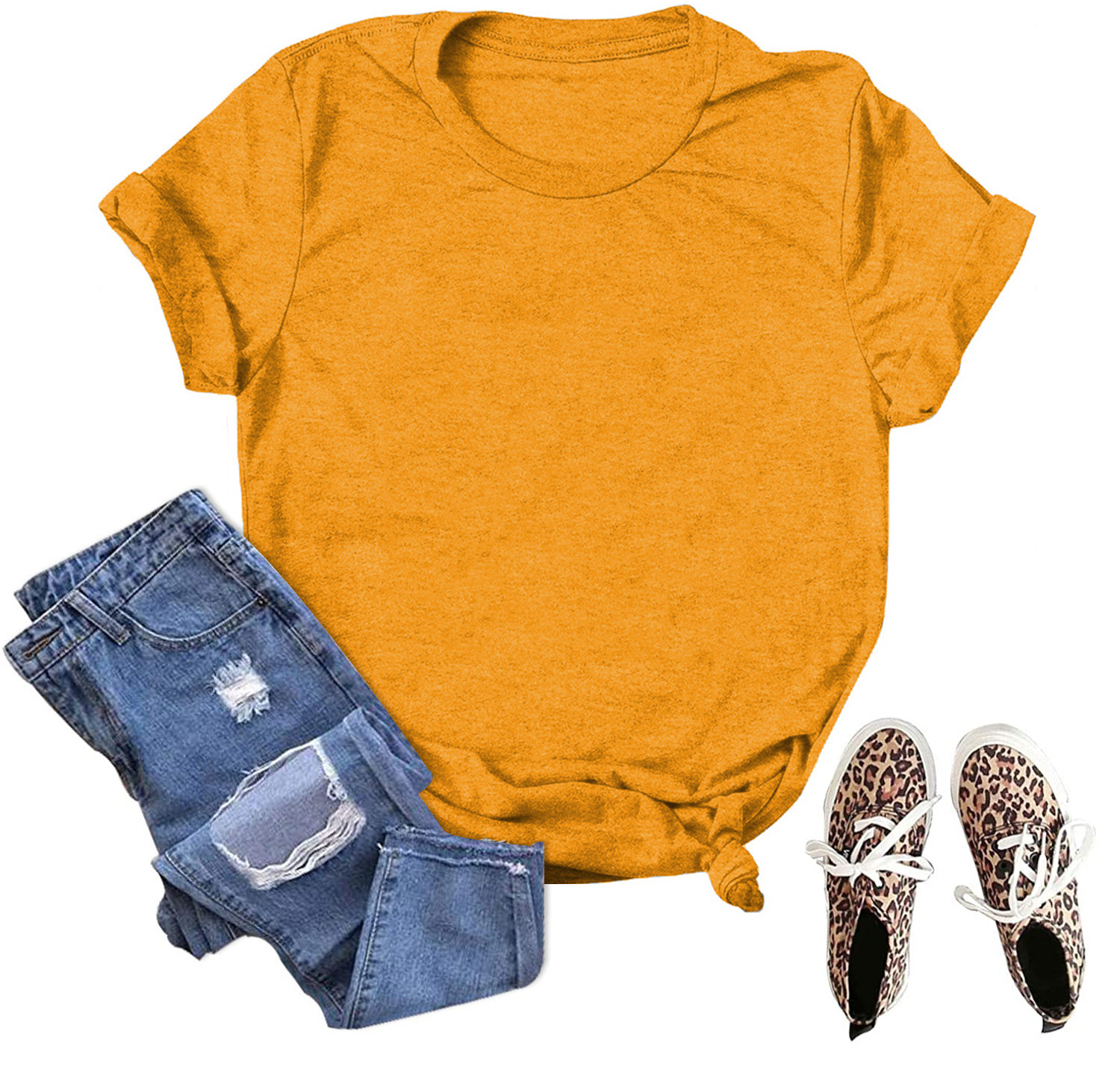 En stock Comercio exterior al por mayor transfronterizo de color sólido en blanco suelta más tamaño manga corta Camiseta hombres y mujeres mismo deseo de Amazon image 24