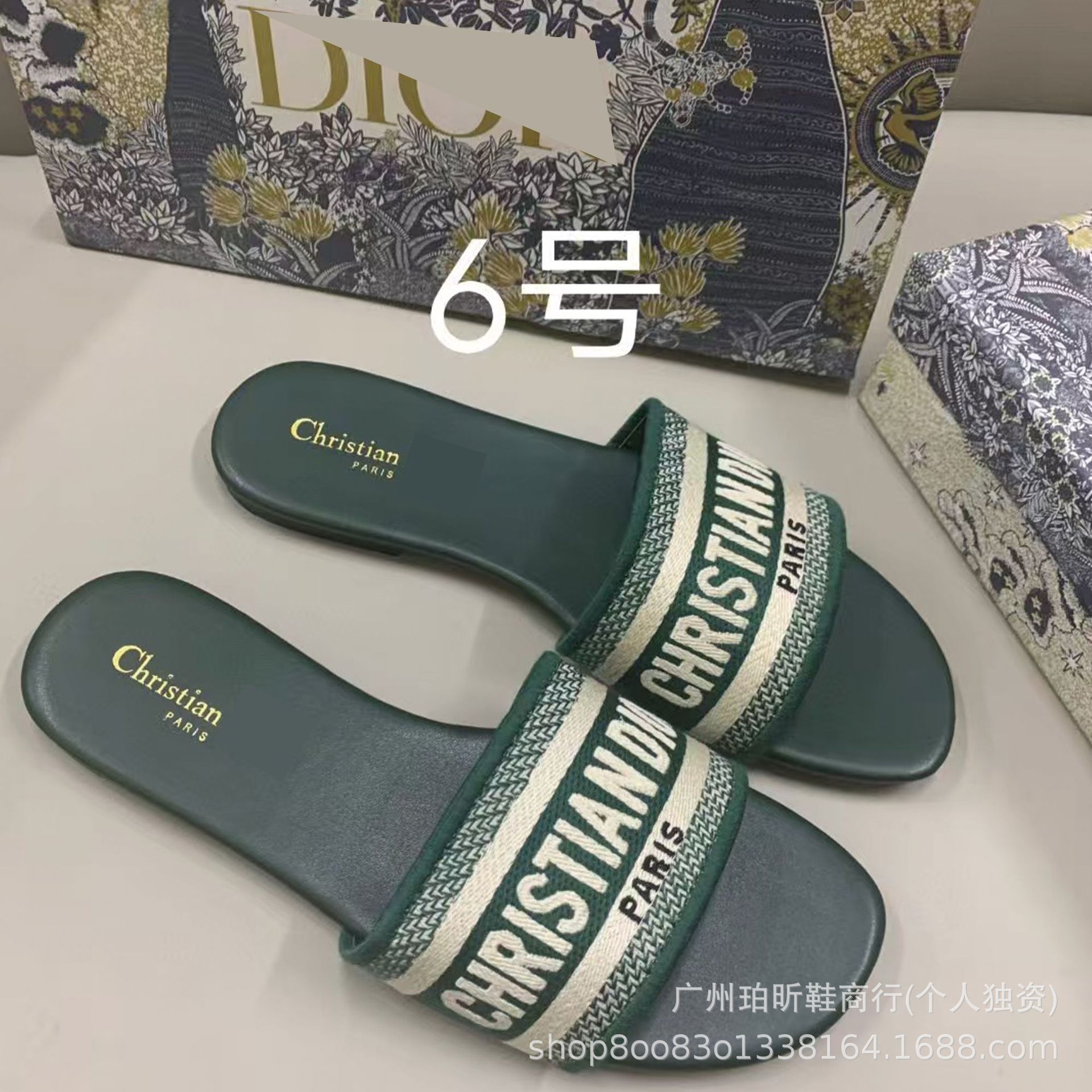 Zapatillas clásicas de alta versión D casa bordadas en una línea Zapatillas de piel de oveja para mujer