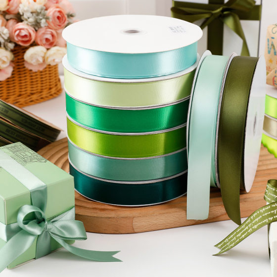 Army Green Gift Wrapping Ribbon Olive Green Mint Green Floral Ribbon Grass Green Bow Ribbon Silver Green