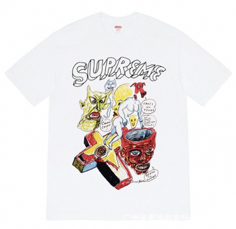国境を越えた贅沢な潮supreme潮牌tシャツプリントアメリカ男女ゆるいカジュアル半袖合集平代欧品|undefined