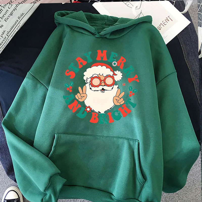 Merry Christmas Harajuku New Year Women Man Graphic Hoodies