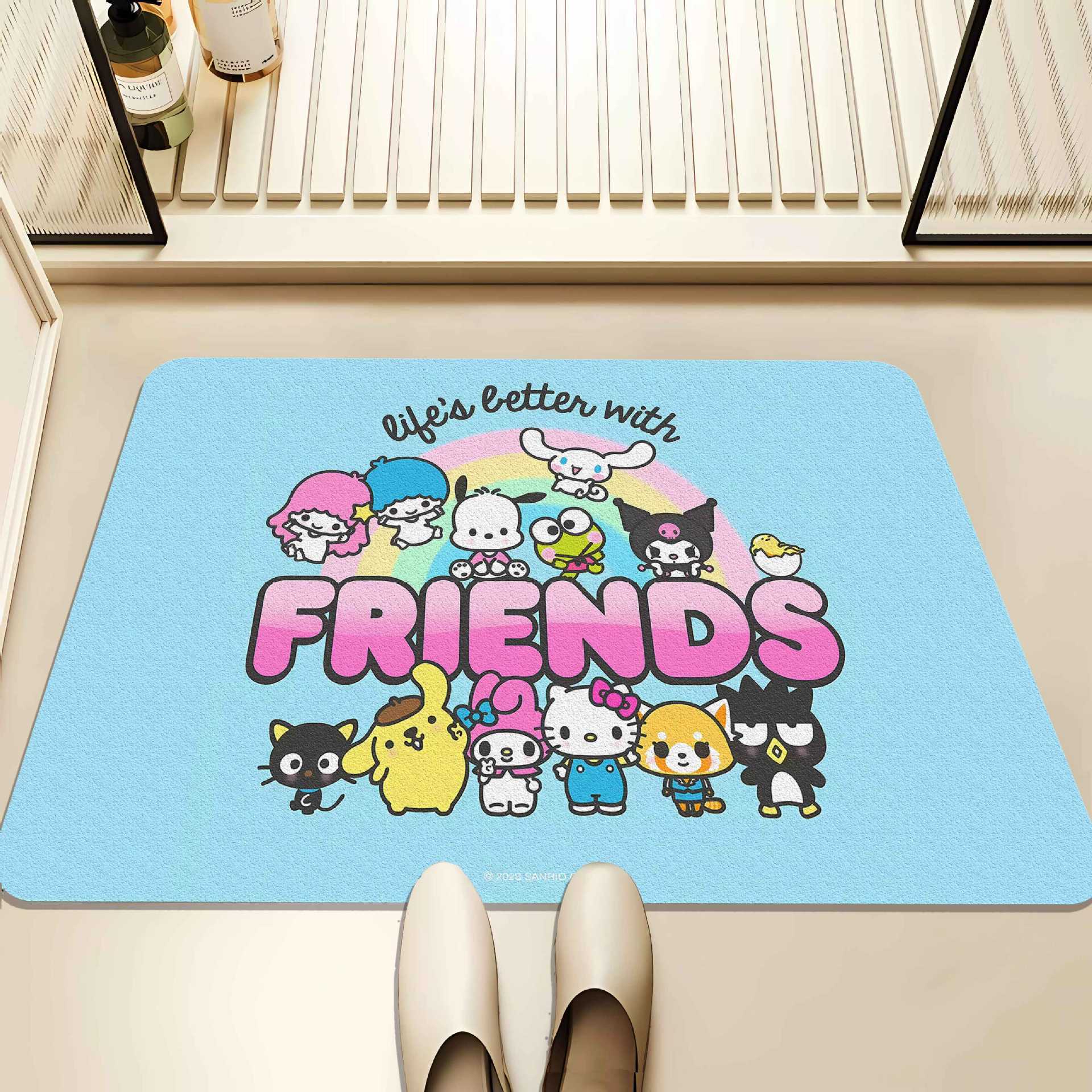 파란색 배경 산리오 컬렉션 FRIENDS