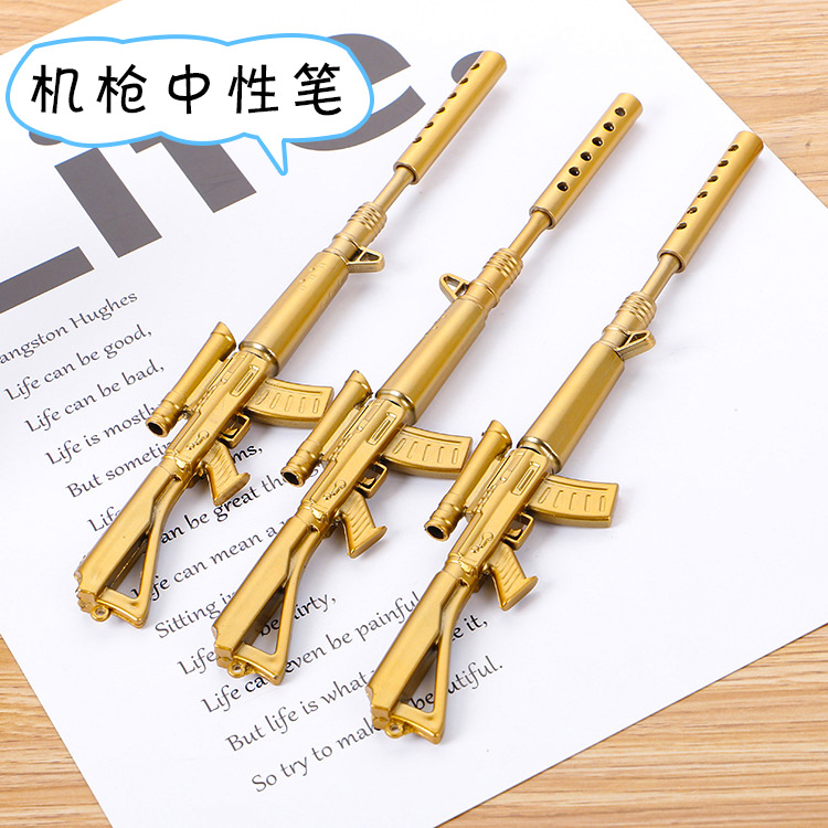 Creativo papelería ametralladora forma pluma de gel lindo estudiante regalo pluma de agua peculiar pluma de la firma ventas directas de la fábrica