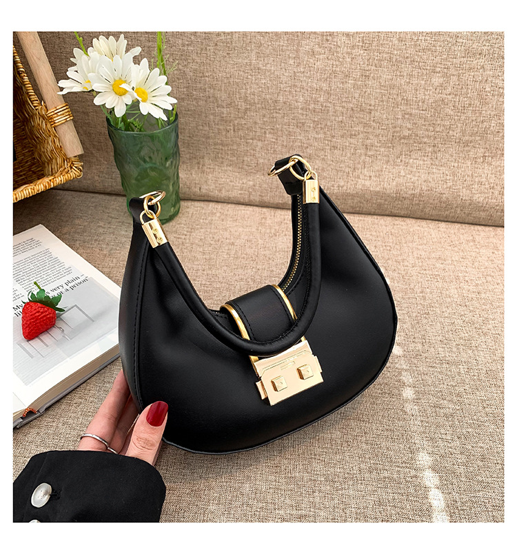 Retro Shoulder Bag For Women Crescent Armpit Bag Candy Colour_voghion.com