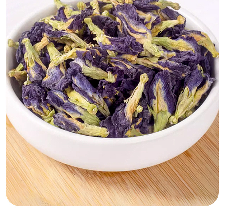 Dried Butterfly Pea Flowers Die Dou Hua Whole Blue Blossoms for Tea Drinks and Natural Food Coloring 500g specifications