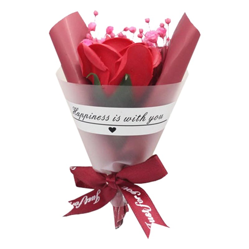 Creativo mini flor seca ramo estrellado ins flor eterna caja de regalo del Día de San Valentín a juego ramo de jabón de actividad