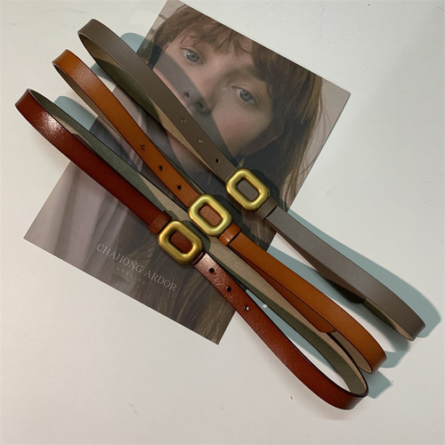 Women's Versatile Retro Belt, Denim Belt Decoration, Matching Dresses and Suit, Slim Waist Seal, Ins Style