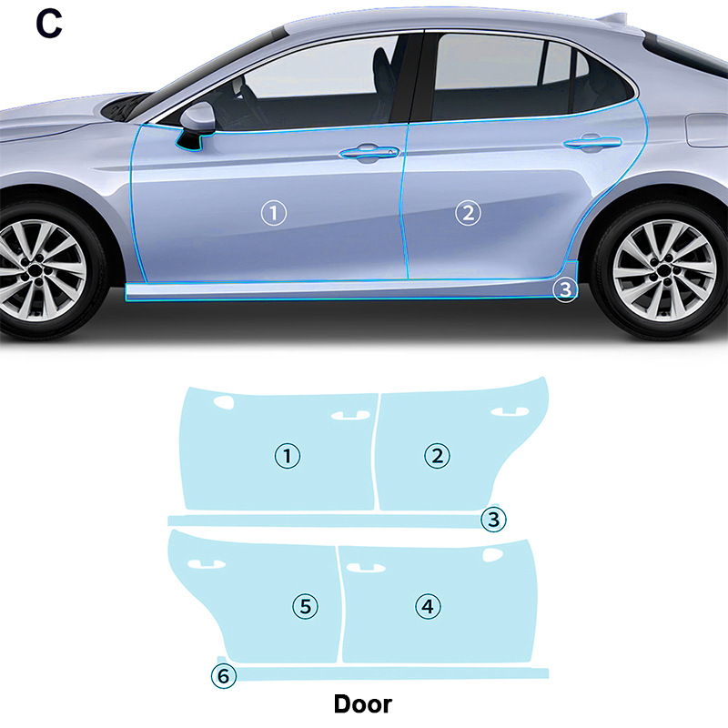 Cross-border exclusive for Toyota Camry LE XLE TPU invisible paint protective film to prevent scratches and brighten