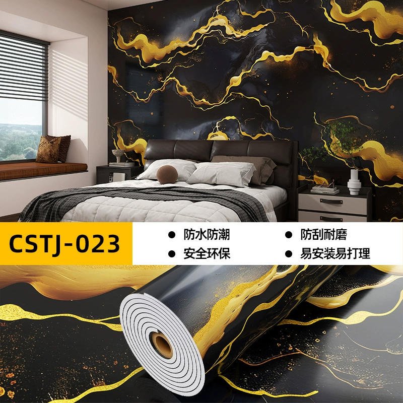 Marble self-adhesive wallpapers on wall, sticker