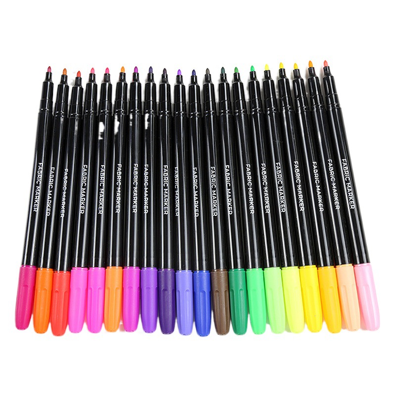 36-Color Fabric Markers, Washable, Non-Dizzying, for T-Shirts and Clothing, Waterproof Fabric Pens That Do Not Fade