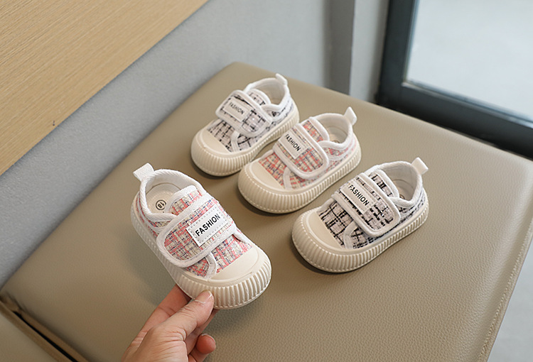 Biscotto da tavola per ragazze in tela primaverile e autunnale Suola morbida per bambini piccoli, Piccole scarpe da bambino profumate a vento, 1-4 anni_voghion.com