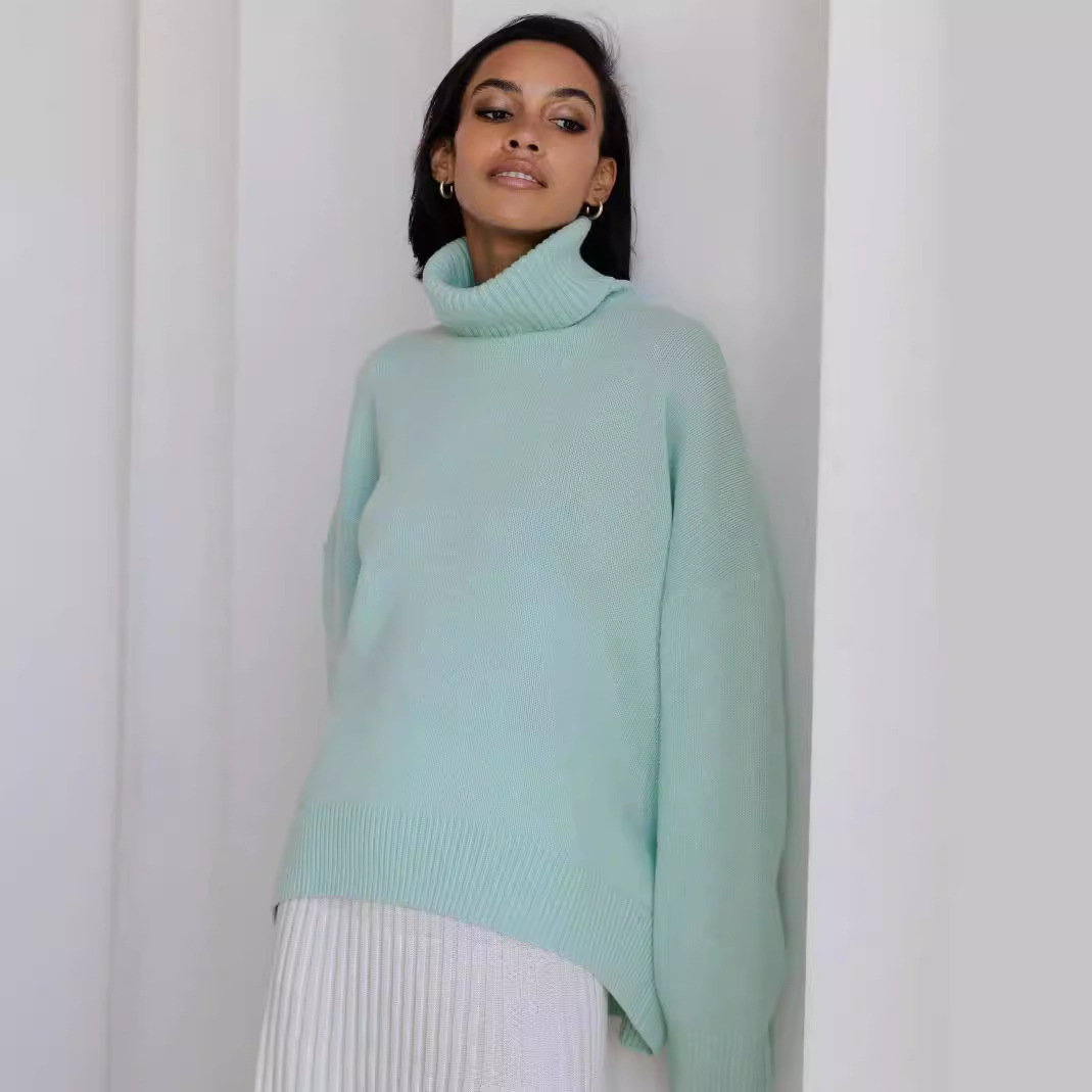 Luxury Alpaca Wool High-Neck Sweater – Ultra-Soft Anti-Pilling Pullover (S-XL, 16 Colors, Minimalist Chic Essential)_voghion.com