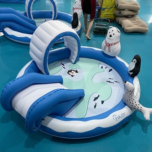 Supply Pvc Inflatable Kidsren's Play Water Castle Inflatable Indoor and Outdoor Home Play Swimming Slide Fountain