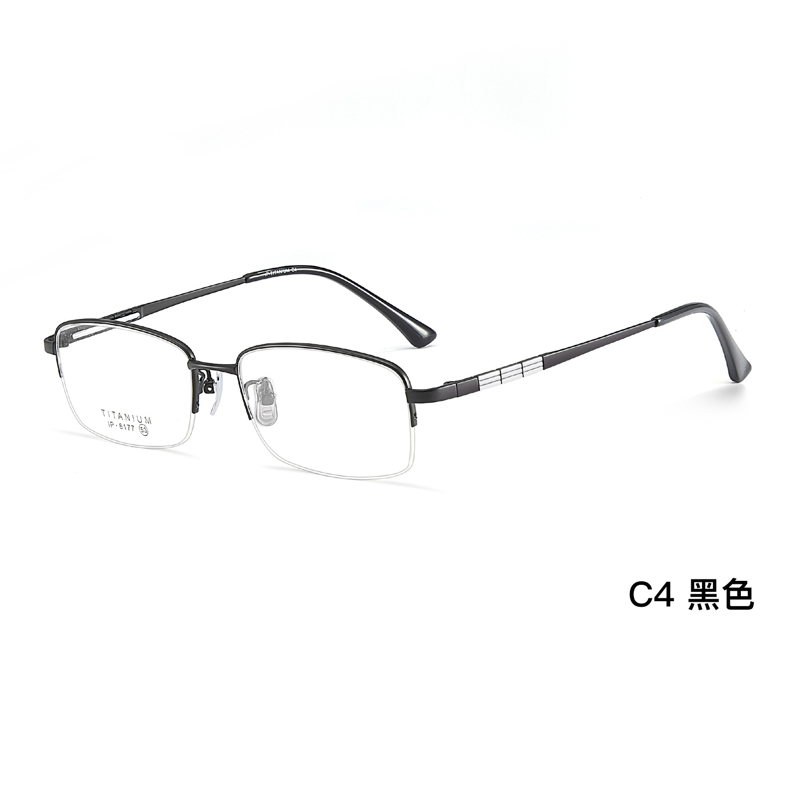 Temperamento medio marco de élite para hombres de titanio puro marco de gafas de gran pared de gafas de titanio galvanizado al vacío IP Danyang al por mayor con gafas