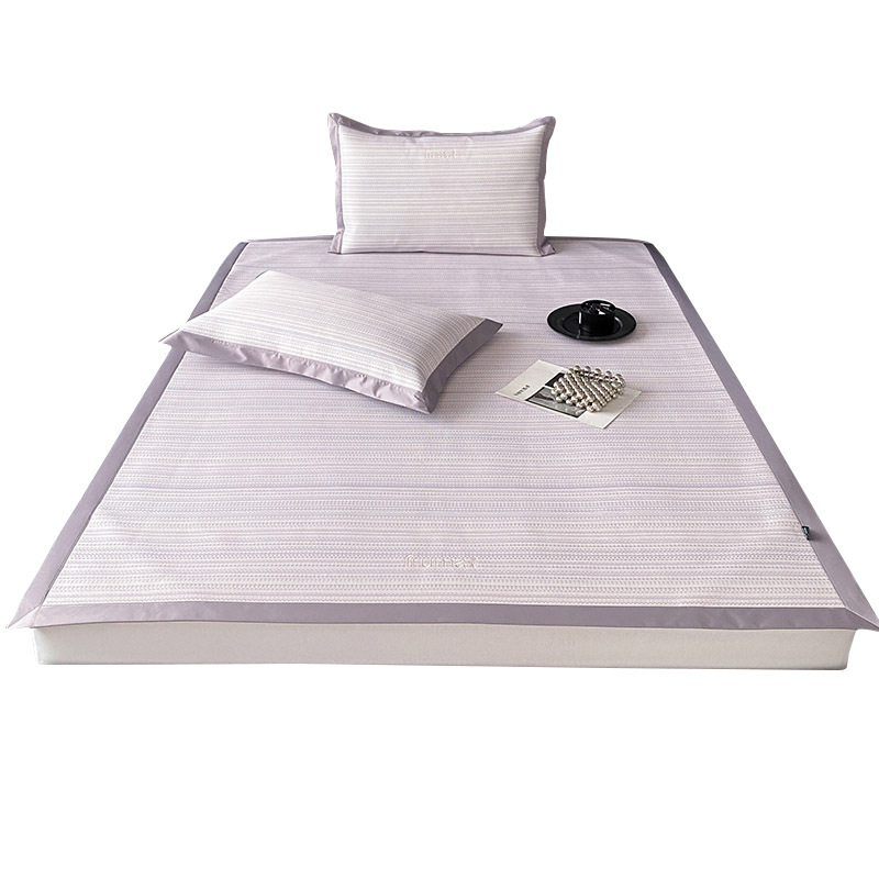 French Chanel style ice silk mat machine washable KANG bacteria class A close-fitting breathable air conditioning soft mat fitted sheet flat mat