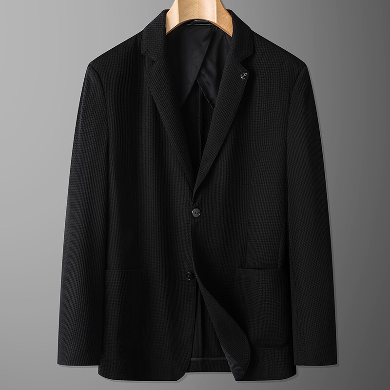 Fat brother 2023 thin large size men's clothing ironing-free casual single West Coat extra large suit thin top