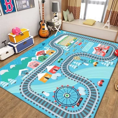 Living Room Floor Mat, Stain-Resistant, Easy | Avtomobil döşəmə paspasları - parking-lot-mat-35-80120cm-crystal-velvet