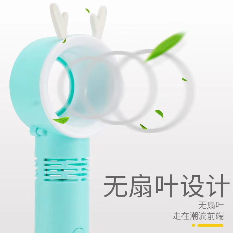 便携懒人创意迷你掌上USB充电无叶小风扇学生宿舍桌面可定制logo|ru