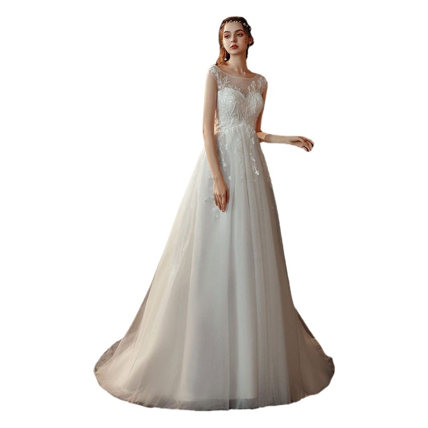 El Comercio Exterior de Europa y América Amazon AliExpress deseo moda nueva luz simple vestido novia Mori image 1