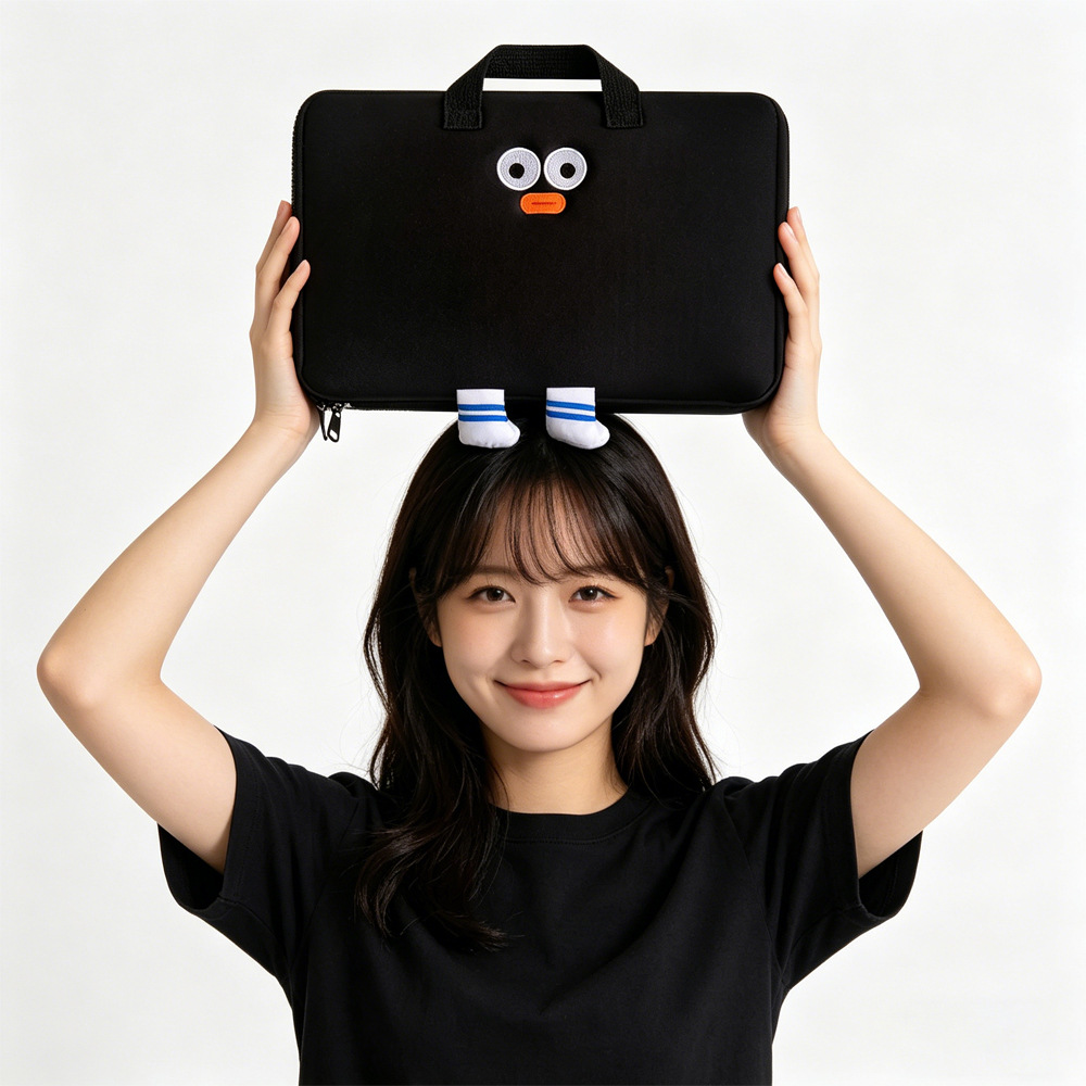 Korean Cute Laptop Bag, Learning Machine Storage Bag, Portable Office Bag, Large Capacity Computer Protection Bag