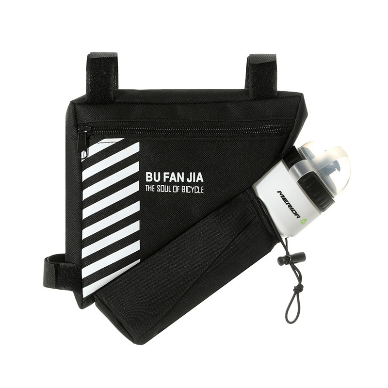Paquete de viga delantera de bicicleta de montaña transfronteriza B-SOUL, herramienta de poliéster de gran capacidad, paquete triangular de botella de agua de viga de bicicleta de almacenamiento