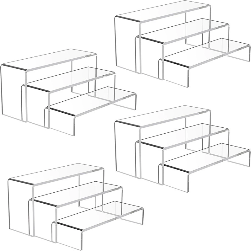 Акриловая многослойная перегородка для хранения U-образный органайзер для фигурок, настольный дисплей для выпечки, штабелируемая стойка для хранения