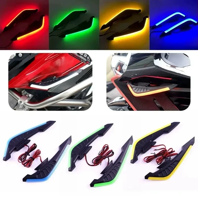 Cross-Border Popular Motorcycle Turn Signal Decorative Light, Cool Blade-Shaped Turn Signal Wind Wing Led Turn Signal Ambient Light