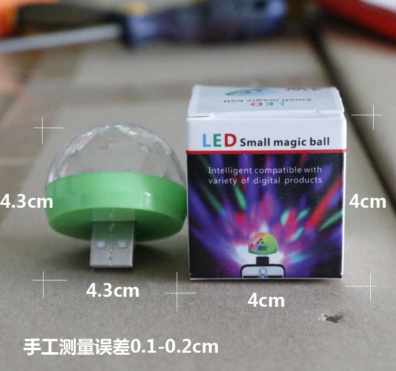 Rgbステージライトカラフルな車の雰囲気のライトの携帯電話のledの音のコントロールライトの水晶のディスコの魔球灯|undefined
