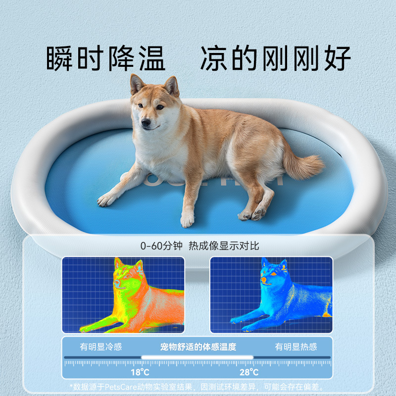Verano cool perro ovalado fresco nido de hielo ovalado perro pequeño y mediano cojín de enfriamiento para perros perrera para mascotas nido para gatos