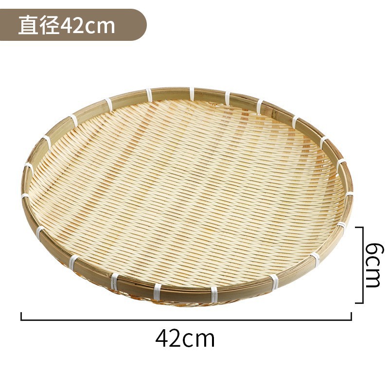 Plato redondo de bambú tejido pequeño para bocadillos dulces para bocadillos de semillas de melón plato redondo creativo para el hogar mini productos de bambú hechos a mano