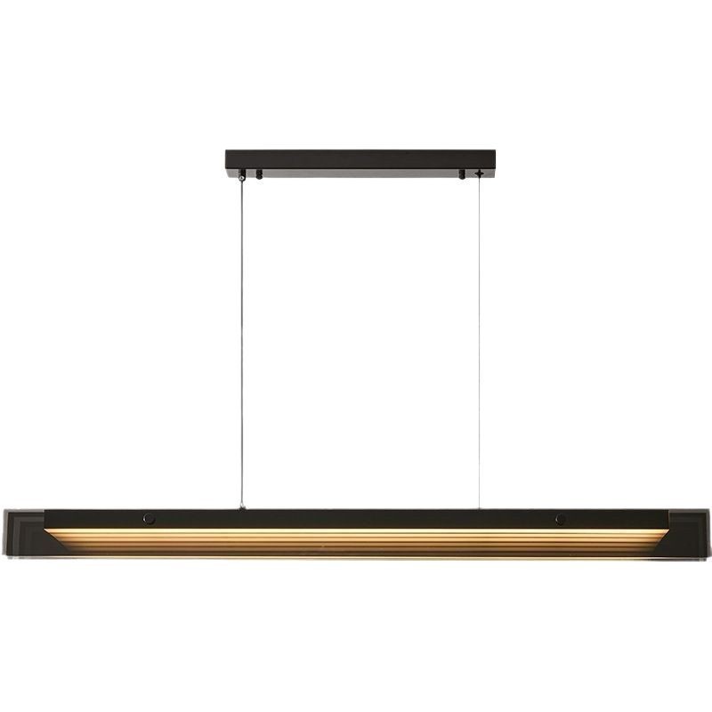 [Seleccionado cuidadosamente] Candelabro de una sola palabra, lámpara de decoración de isla minimalista de estilo italiano, lámpara de diseño de vidrio moderno simple y de lujo ligero