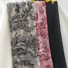 厂家直批 网纱绣花面料复古小鹿小鸟绣花时尚女装汉服蕾丝布料