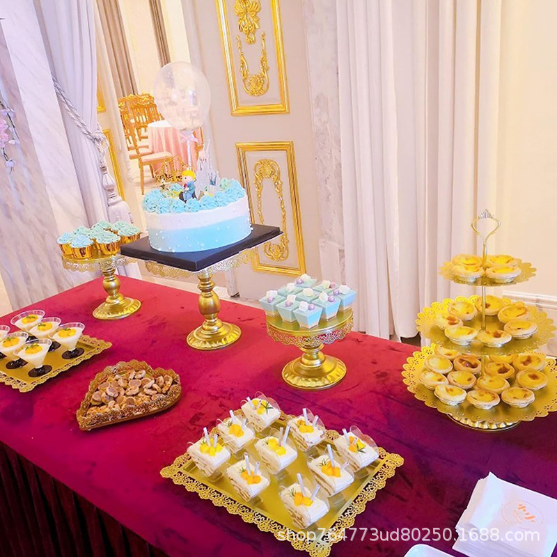 Soporte de postre soporte de exhibición decoración pastel postre pastelería bandeja comida fría resto soporte de mesa tarde té merienda stand image 4