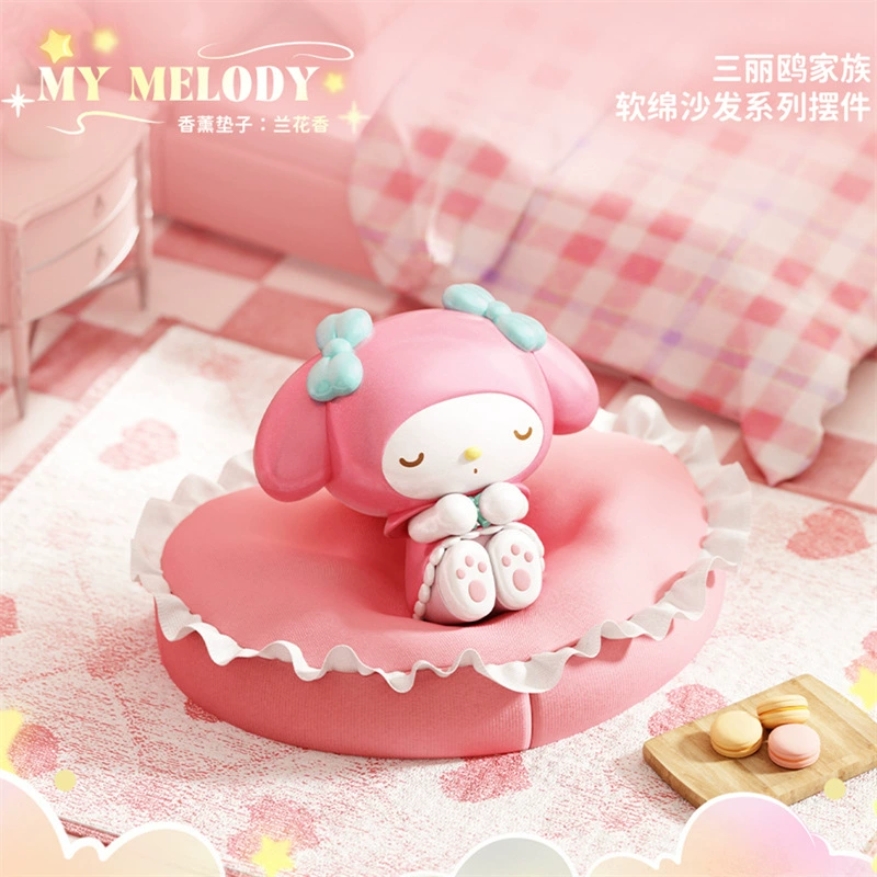 Оригинальная фигурка Sanrio: Сонная поза Kurome (большие уши), собачка Hello Kitty Melody Pacha — украшение, сувенир, исцеляющий подарок