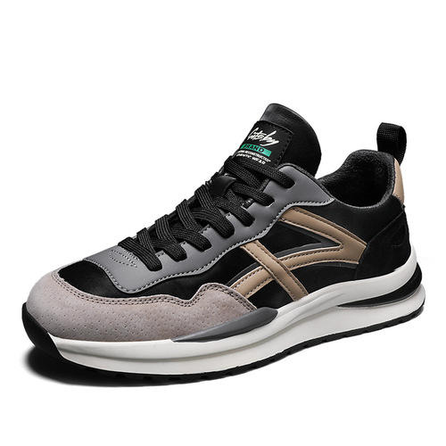 New Spring Retro Forrest Gump Shoes Genuine Leather Breathable Casual Men's Shoes Korean Style Trendy Versatile Sports Youth Dad Shoes
