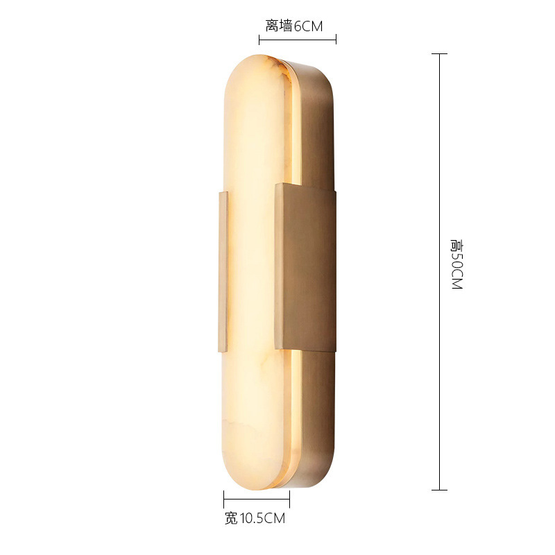 Lámpara de pared de mármol natural española simple y moderna, lámpara Zhongshan, lámpara de diseño para sala de estar, pasillo, dormitorio, lámpara de noche