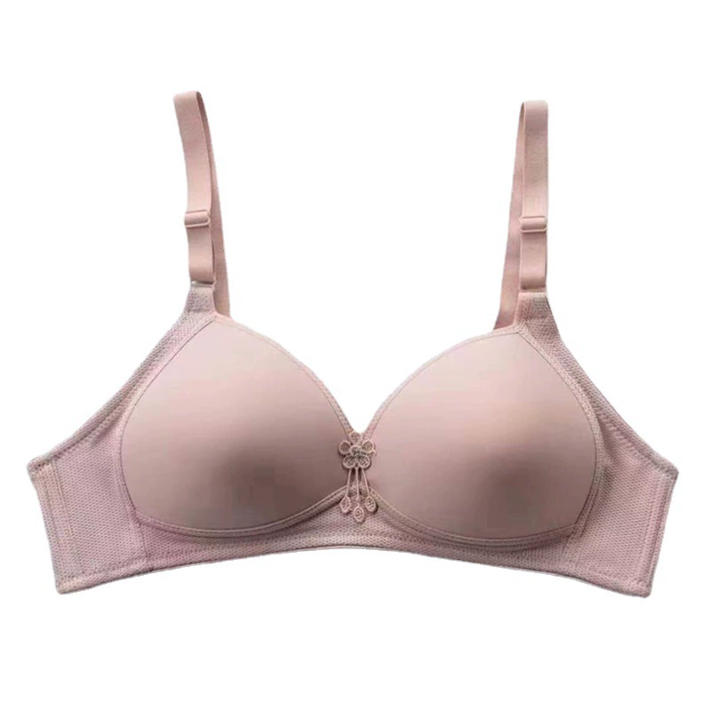 Breathable wireless bra, for middle age