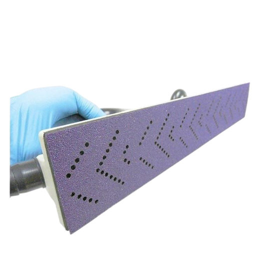 Cross-Border 70*400 Flocked Porous Long Dry Sanding Purple Sandpaper Ceramic Abrasive Car Polishing Velvet-Backed Sandpaper
