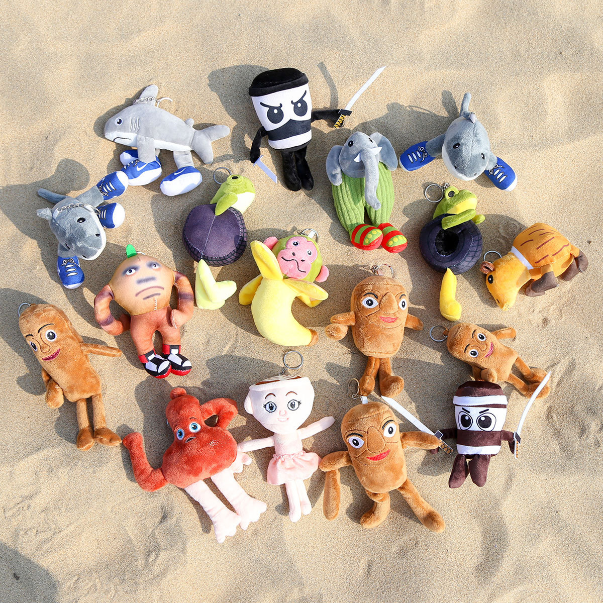 山海经小挂件咖啡小姐玩偶香蕉猴子毛绒玩具ai恶搞公仔跨境爆款