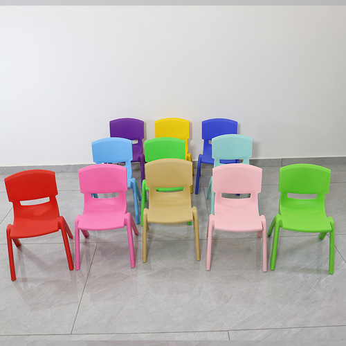Preschool Chairs Children's Plastic Back Chairs Thickened Student Training Class Desk Chairs Adult Stool Factory Wholesale