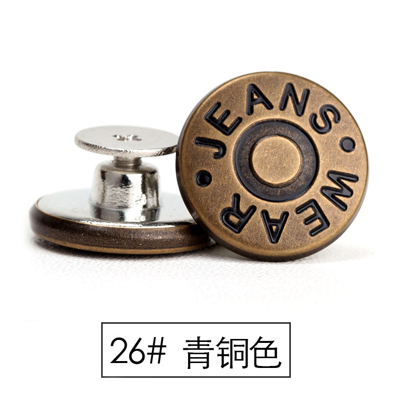 Botón de los pantalones vaqueros botón de la cintura ajustable desmontable modificación de la cintura artefacto redondo hebilla de metal pantalones fijos