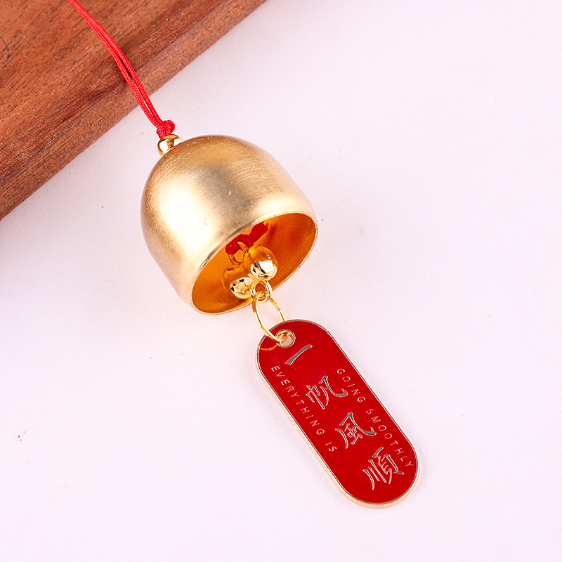 Metal wind chimes pendant diy handmade Christmas bell accessories jewelry wish Chinese style lucky card with Bell hammer ornaments