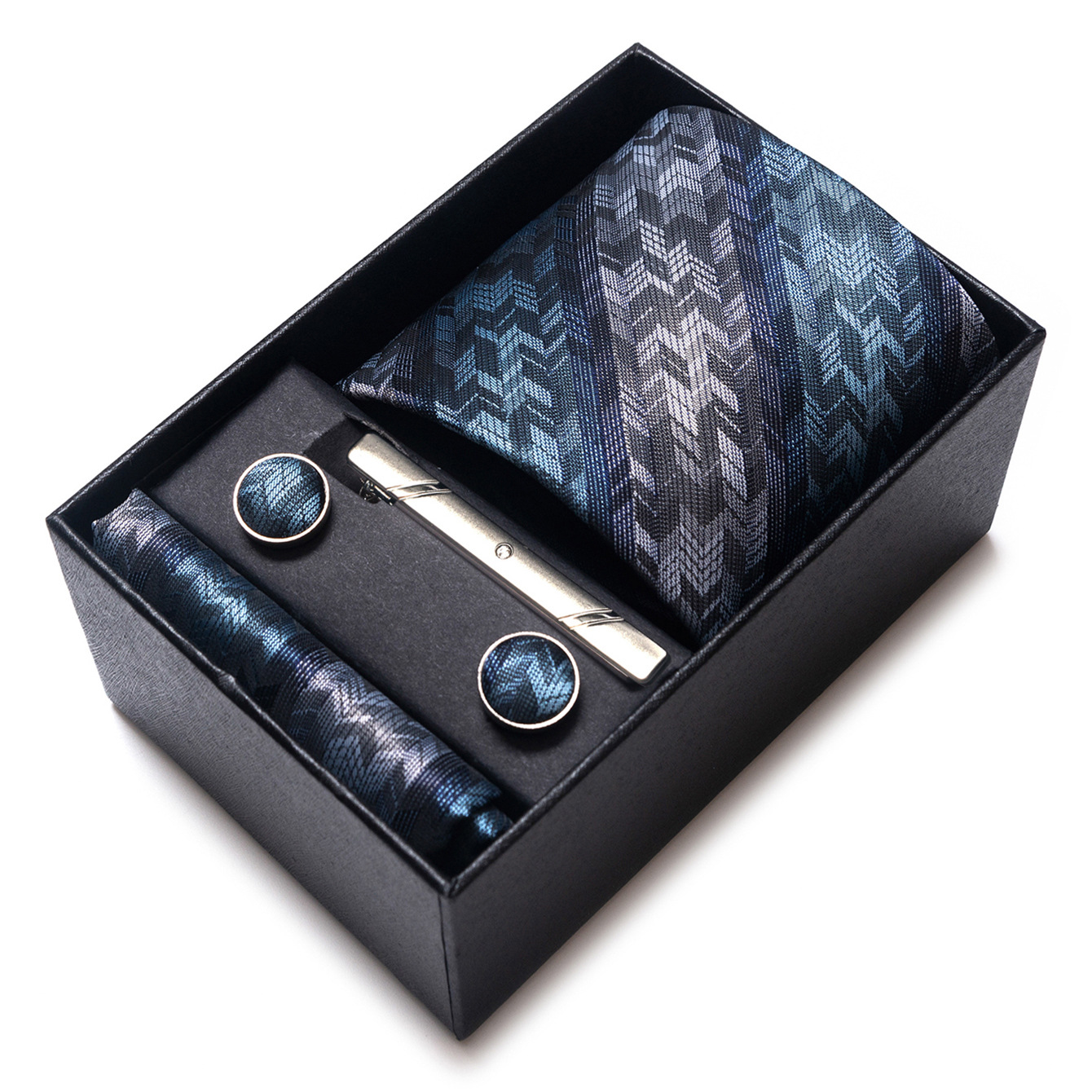 Set de Caja de Regalo con Corbata de Negocios para Hombre de Rayón Jacquard para Boda