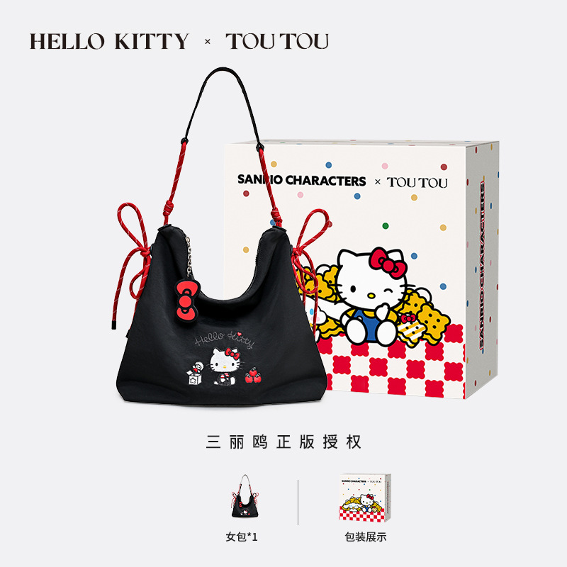 TOUTOUHELLOKITTY ハローキティ キャンバスバッグ レディース 2025 新作 トートバッグ 大容量 韓国風 レイジースタイル|undefined