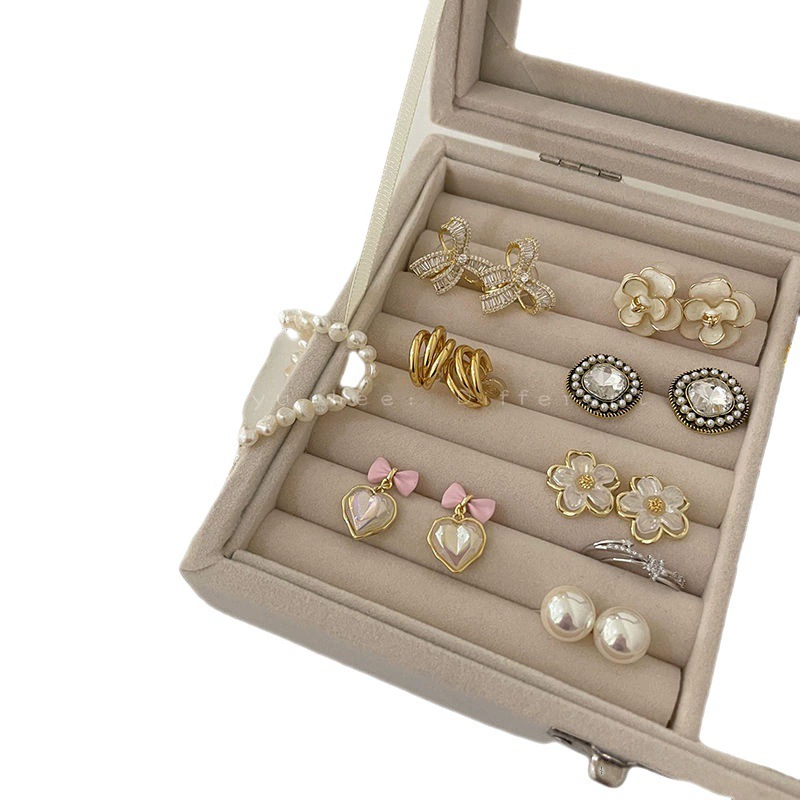 Capacious storage system, ring, necklace, earrings, handheld storage box, 2023 collection, high-quality style