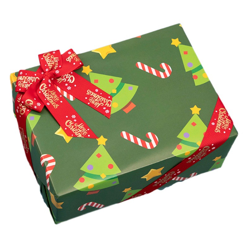 80g nueva decoración de Navidad regalo caja de regalo papel de embalaje DIY papel decorativo cubierta de libro de Corea del Sur papel de color de dibujos animados