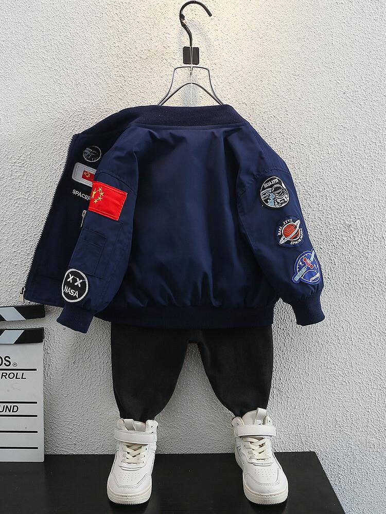 Veste d'uniforme militaire vide pour garçons, vêtements de printemps et d'automne 2023, nouveau beau haut pour enfants, tendance_voghion.com
