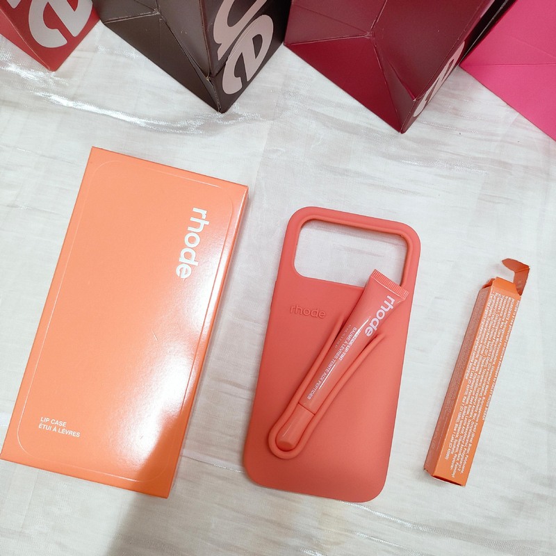 新版rhode海莉唇彩iPhone17promax手机壳硅胶适用苹果16pro硅胶14|undefined