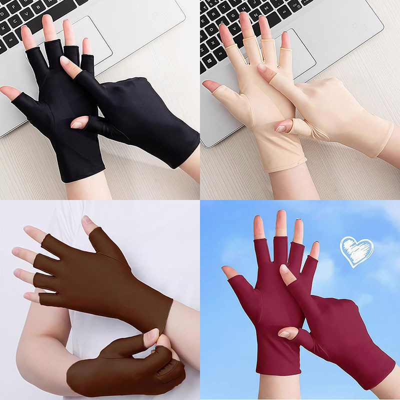 夏の日焼け止め半指はシンプルでファッション的な弾力性があります。|undefined